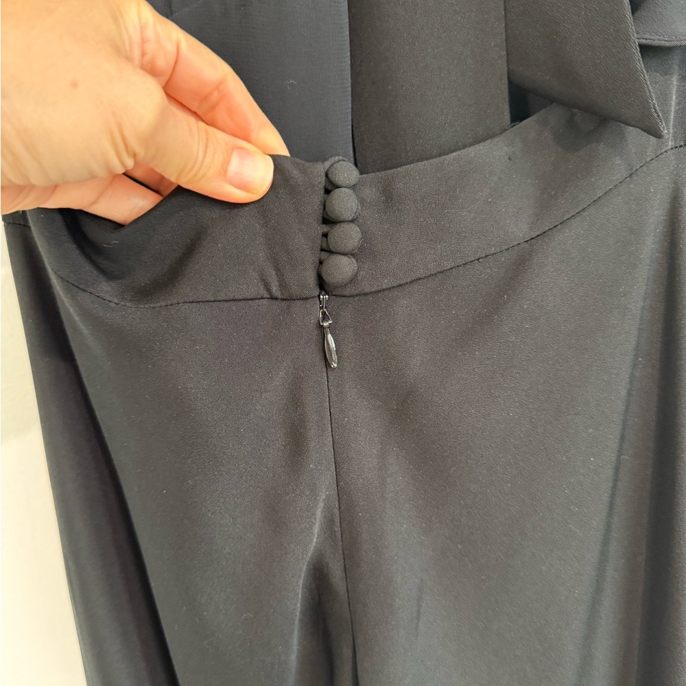 J. Crew Black Halter 100% silk Backless Dress - Picture 7 of 8